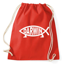Lade das Bild in den Galerie-Viewer, Styletex23 Turnbeutel Darwin Fisch Evolution