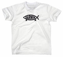 Lade das Bild in den Galerie-Viewer, Styletex23 T-Shirt Herren Darwin Fisch Logo, weiss, XXL