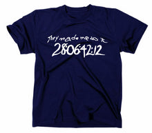 Lade das Bild in den Galerie-Viewer, Styletex23 T-Shirt Herren Donnie Darko They Made Me Do It, navy, XXL