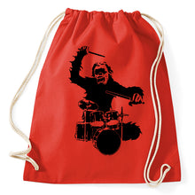 Lade das Bild in den Galerie-Viewer, Styletex23 Turnbeutel Crazy Drummer Monkey Streetart
