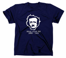 Lade das Bild in den Galerie-Viewer, Styletex23 T-Shirt Herren Edgar Allan Poe, navy, XXL