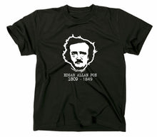 Lade das Bild in den Galerie-Viewer, Styletex23 T-Shirt Herren Edgar Allan Poe, schwarz, XXL