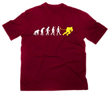 Lade das Bild in den Galerie-Viewer, Styletex23 T-Shirt Herren Eishockey Fun Evolution of Man, maroon, XXL