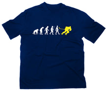 Lade das Bild in den Galerie-Viewer, Styletex23 T-Shirt Herren Eishockey Fun Evolution of Man, navy, XXL