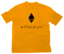 Lade das Bild in den Galerie-Viewer, Styletex23 T-Shirt Herren Ethereum Ether Coin Logo, gelb, XXL