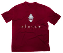 Lade das Bild in den Galerie-Viewer, Styletex23 T-Shirt Herren Ethereum Ether Coin Logo, maroon, XXL
