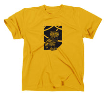 Lade das Bild in den Galerie-Viewer, Styletex23 T-Shirt Herren Eule von Minerva Athena, gelb, XXL