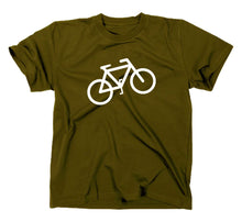 Lade das Bild in den Galerie-Viewer, Styletex23 T-Shirt Herren Fahrrad Logo Verkehrszeichen Piktogramm, oliv, XXL