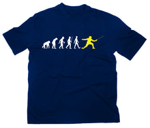 Lade das Bild in den Galerie-Viewer, Styletex23 T-Shirt Herren Fechten Fun Fencing Evolution of Man, navy, XXL