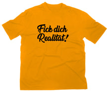 Lade das Bild in den Galerie-Viewer, Styletex23 T-Shirt Herren Fick Dich Realität Fun, gelb, XXL