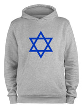 Lade das Bild in den Galerie-Viewer, Styletex23 Kapuzenpullover Flag Of Israel Davidstern, XXL grau