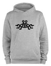 Lade das Bild in den Galerie-Viewer, Styletex23 Kapuzenpullover Das Fliegende Spaghettimonster, XXL grau