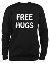 Lade das Bild in den Galerie-Viewer, Styletex23 Sweatshirt Free Hugs Fun, schwarz XXL