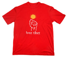 Lade das Bild in den Galerie-Viewer, Styletex23 T-Shirt Herren Free Tibet Flagge rot XXL
