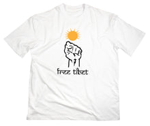 Lade das Bild in den Galerie-Viewer, Styletex23 T-Shirt Herren Free Tibet Flagge weiss XXL