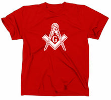 Lade das Bild in den Galerie-Viewer, Styletex23 T-Shirt Herren Freemason Freimaurer Logo, rot, XXL