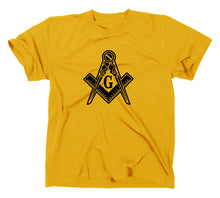 Lade das Bild in den Galerie-Viewer, Styletex23 T-Shirt Herren Freemason Freimaurer Logo, gelb, XXL