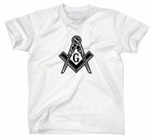 Lade das Bild in den Galerie-Viewer, Styletex23 T-Shirt Herren Freemason Freimaurer Logo, weiss, XXL