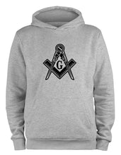 Lade das Bild in den Galerie-Viewer, Styletex23 Kapuzenpullover Freimaurer Logo, XXL grau