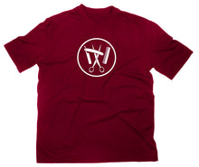 Lade das Bild in den Galerie-Viewer, Styletex23 T-Shirt Herren Friseur Zunft Zunftwappen Logo, maroon, XXL
