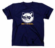 Lade das Bild in den Galerie-Viewer, Styletex23 T-Shirt Herren Grumpy Cat, navy, XXL