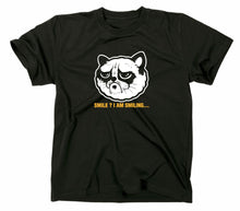 Lade das Bild in den Galerie-Viewer, Styletex23 T-Shirt Herren Grumpy Cat, schwarz, XXL