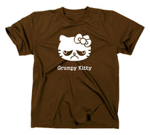 Lade das Bild in den Galerie-Viewer, Styletex23 T-Shirt Herren Grumpy Kitty Kitten, braun, XXL