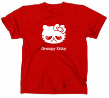Lade das Bild in den Galerie-Viewer, Styletex23 T-Shirt Herren Grumpy Kitty Kitten, rot, XXL