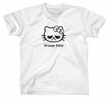Lade das Bild in den Galerie-Viewer, Styletex23 T-Shirt Herren Grumpy Kitty Kitten, weiss, XXL
