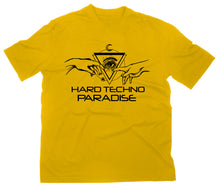 Lade das Bild in den Galerie-Viewer, Styletex23 T-Shirt Herren Hard Techno Paradise Logo, gelb, XXL