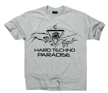 Lade das Bild in den Galerie-Viewer, Styletex23 T-Shirt Herren Hard Techno Paradise Logo, sport grey, XXL