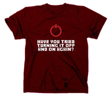 Lade das Bild in den Galerie-Viewer, Styletex23 T-Shirt Herren Have you tried turning it off and on again Fun, maroon, XXL