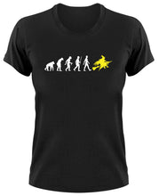 Lade das Bild in den Galerie-Viewer, Styletex23 T-Shirt Damen Hexe Hexerei Fun Damen Evolution of Man