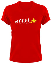 Lade das Bild in den Galerie-Viewer, Styletex23 T-Shirt Damen Hexe Hexerei Fun Damen Evolution of Man