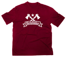 Lade das Bild in den Galerie-Viewer, Styletex23 T-Shirt Herren Holzfäller Logo, maroon, XXL