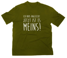 Lade das Bild in den Galerie-Viewer, Styletex23 T-Shirt Herren Ich habs angeleckt jetzt ist es meins Fun, oliv, XXL