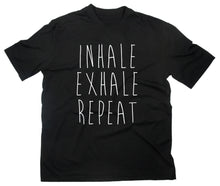 Lade das Bild in den Galerie-Viewer, Styletex23 T-Shirt Herren Inhale Exhale Repeat, Yoga Om Shiva Shakti Pilates, schwarz, XXL