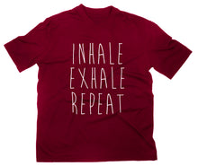 Lade das Bild in den Galerie-Viewer, Styletex23 T-Shirt Herren Inhale Exhale Repeat, Yoga Om Shiva Shakti Pilates, maroon, XXL