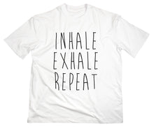 Lade das Bild in den Galerie-Viewer, Styletex23 T-Shirt Herren Inhale Exhale Repeat, Yoga Om Shiva Shakti Pilates, weiss, XXL