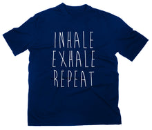Lade das Bild in den Galerie-Viewer, Styletex23 T-Shirt Herren Inhale Exhale Repeat, Yoga Om Shiva Shakti Pilates, navy, XXL