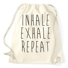 Lade das Bild in den Galerie-Viewer, Styletex23 Turnbeutel Inhale Exhale Repeat Yoga Pilates
