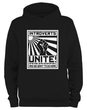 Lade das Bild in den Galerie-Viewer, Styletex23 Kapuzenpullover Introverts Unite Fun, schwarz XXL