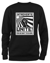 Lade das Bild in den Galerie-Viewer, Styletex23 Sweatshirt Introverts Unite Fun, schwarz XXL