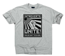 Lade das Bild in den Galerie-Viewer, Styletex23 T-Shirt Herren Introverts Unite Fun, sport grey, XXL