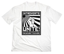 Lade das Bild in den Galerie-Viewer, Styletex23 T-Shirt Herren Introverts Unite Fun, weiss, XXL