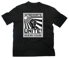 Lade das Bild in den Galerie-Viewer, Styletex23 T-Shirt Herren Introverts Unite Fun, schwarz, XXL