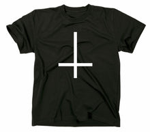Lade das Bild in den Galerie-Viewer, Styletex23 T-Shirt Herren Inverted Cross Crucifix, 666, schwarz, XXL
