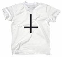 Lade das Bild in den Galerie-Viewer, Styletex23 T-Shirt Herren Inverted Cross Crucifix, 666, weiss, XXL