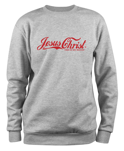 Styletex23 Sweatshirt Jesus Christ This is My Blood, XXL grau