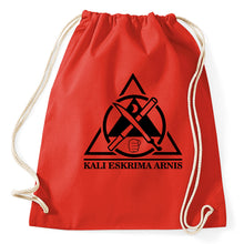Lade das Bild in den Galerie-Viewer, Kalima Eskrima Arnis FMA MMA Logo Turnbeutel, red